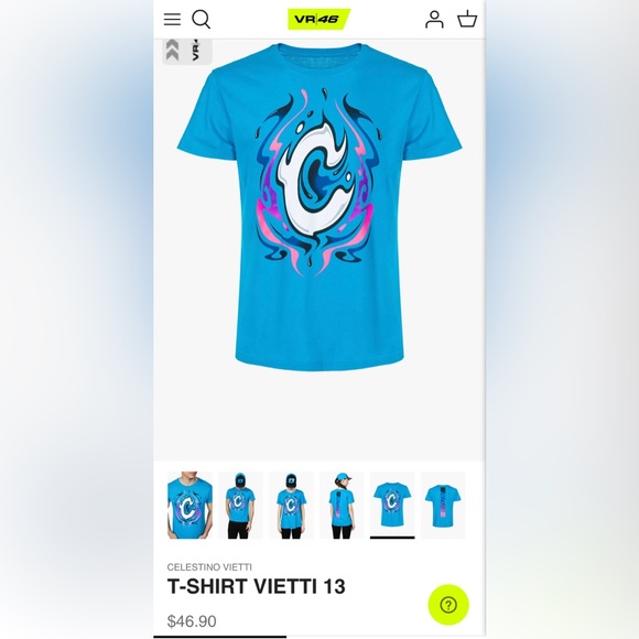 NWT Celestino Vietti Men’s Graphic T-Shirt VIETTI 13 Size Large - Picture 9 of 9